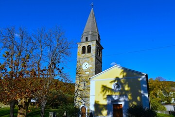 Catholic church in Dekani village in Istria, Primorska, Slovenia