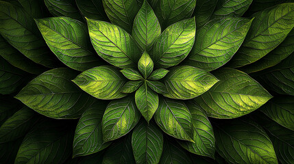 Fototapeta premium Abstract green leaf background