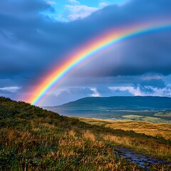 Rainbow over Rolling Hills