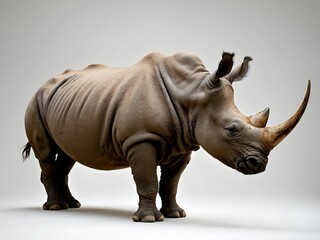 Fototapeta premium Rhino on a blank background