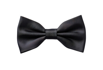 Black bow tie isolated on transparent background Png	
