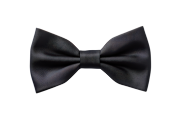 Black bow tie isolated on transparent background Png	