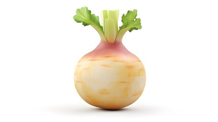 3D Rutabaga icon on a white background