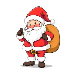 Cartoon Santa clip art drawing