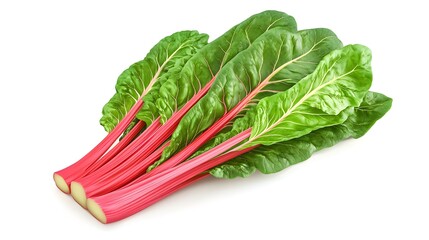 3D Swiss chard icon on a white background