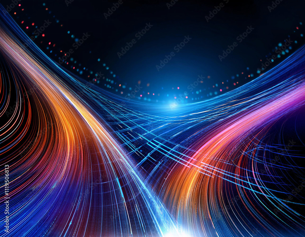 Poster dynamic data stream background