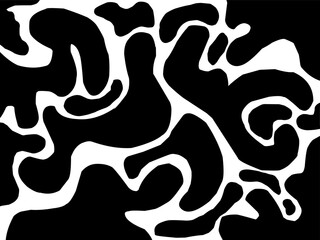 Black and white ink splash. Seamless Black and White Cow Print Pattern Vector. Cow texture repeated design background pattern backdrop wallpaper. Vector image illustration seamless
