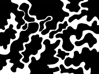 Black and white ink splash. Seamless Black and White Cow Print Pattern Vector. Cow texture repeated design background pattern backdrop wallpaper. Vector image illustration seamless
