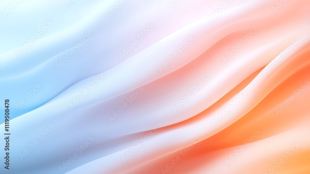 Poster dynamic flowing waves an abstract design featuring soft color gradients and motion