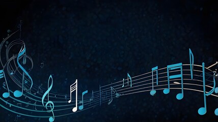 Obraz premium music notes background