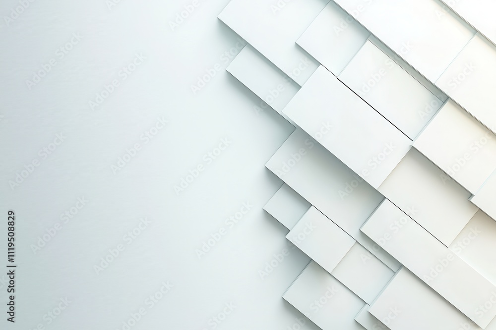 Poster simple background, abstract textured background with layered white geometric shapes.
