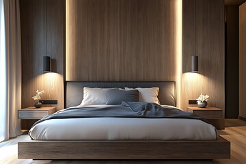 Modern Luxury Bedroom, Generative Ai