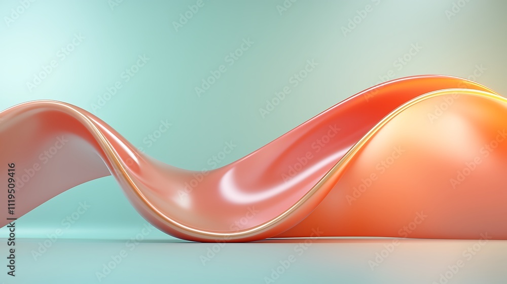 Aufkleber abstract art studio dynamic flowing shapes and vibrant colors in modern visual harmony