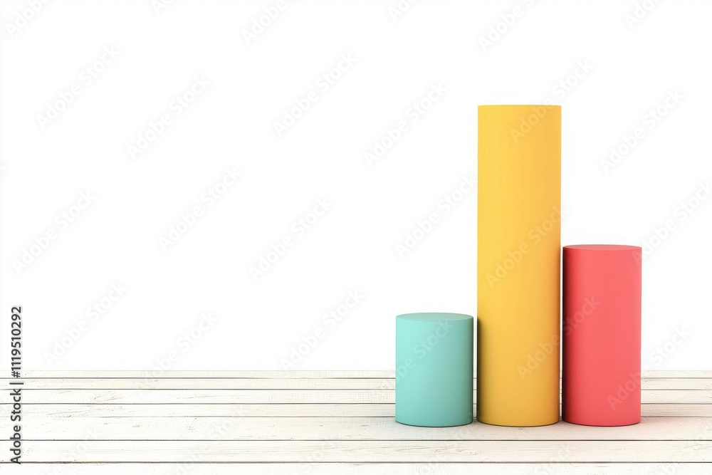 Poster fixed cost concept. financial projection chart showing impact of fixed costs, stable layout, 3d illu