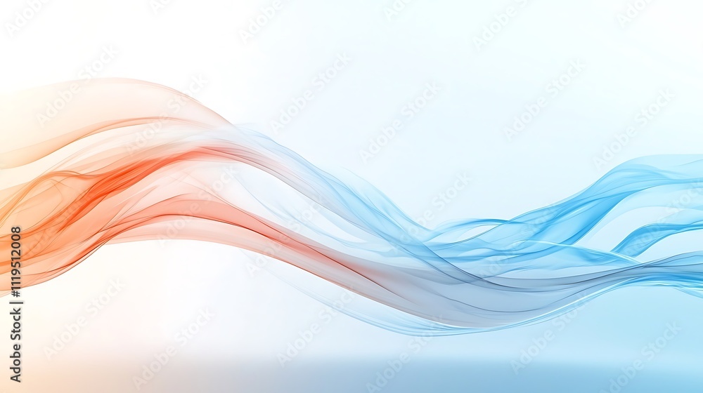 Aufkleber abstract digital design flowing color waves create a calm minimalist atmosphere