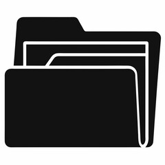 Document Folder Silhouette Vector Design