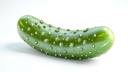 3D Cucumber icon on a white background