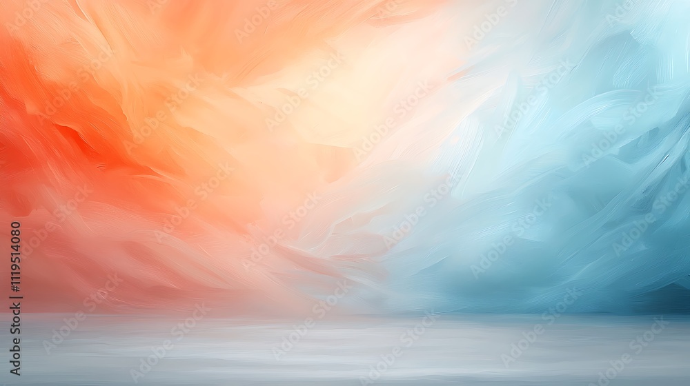 Poster dynamic color transitions in abstract art visual harmony in an artistic studio environment