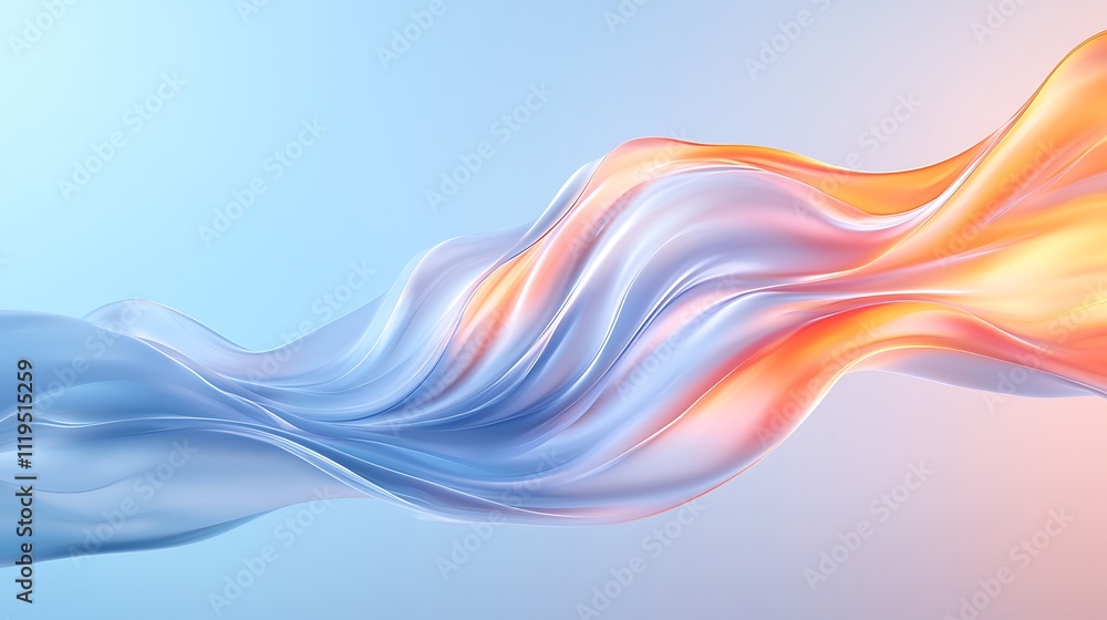 Aufkleber abstract fluid motion art bright colors and dynamic viewpoints in digital design
