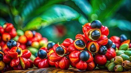 Discovering the Unique Seed Characteristics of Guarana Fruit from the Amazon Rainforest - A Conceptual Photography Journey into Nature's Wonders