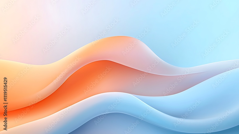 Poster visual harmony in dynamic abstract waves aesthetic fluid design for calmness