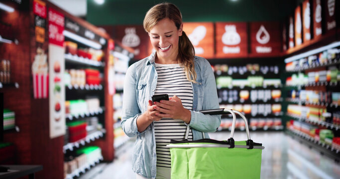 Happy Customer With Online Grocery Store Coupon And Discount