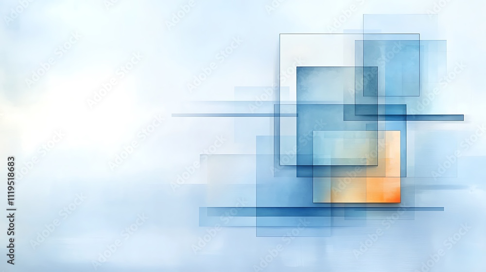 Poster exploring colorful abstract shapes in a creative digital graphic design space