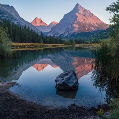 Mountain Lake Reflection