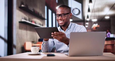 Work And Study On Laptop Computer