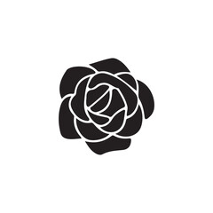 Creative simple Flower silhouette vector Style with white background