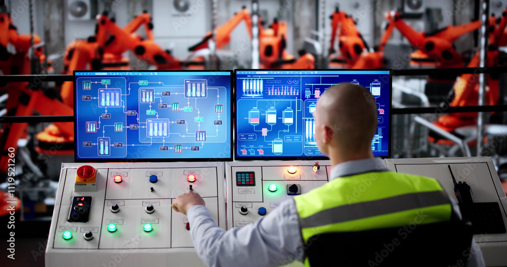 Poster Scada Desktop Software On Computer