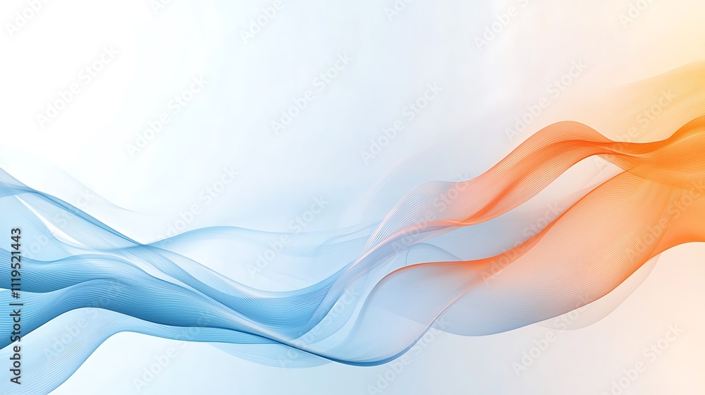 Aufkleber creative flowing waves an abstract design of dynamic digital art and visual perspectives