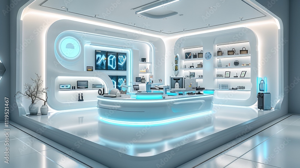 Poster create a 3d graphic design store.