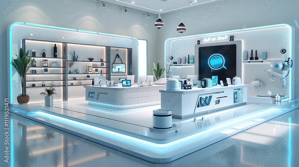 Poster create a 3d graphic design store.