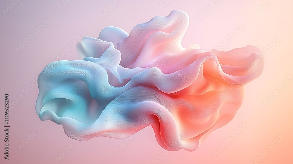 Poster artistic viewpoint on dynamic colorful waves a creative abstract digital environment concept