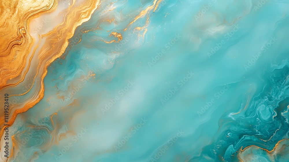 Poster exploring abstract art close-up views of colorful swirls and textures in digital medium