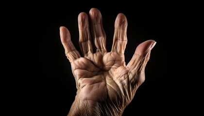 Fototapeta premium hand on black