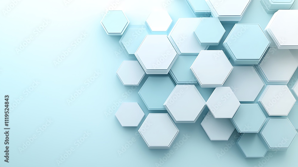 Poster hexagonal patterns in modern design innovative abstract graphic art and geometry aesthetic