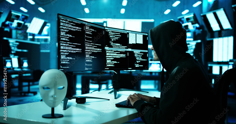 Aufkleber Hacker Stealing Data From Computer