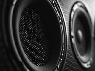 High-Quality Speaker Set against Black Background