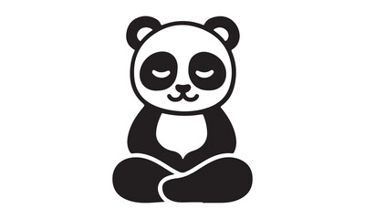 red panda vector illustration -Cricut Isolated on white background Vector illustration for Cutting Machine,Typography Calligraphy , Silhouette Cameo, Hand drawn lettering phrase isolated on white back