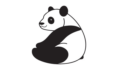 red panda vector illustration -Cricut Isolated on white background Vector illustration for Cutting Machine,Typography Calligraphy , Silhouette Cameo, Hand drawn lettering phrase isolated on white back