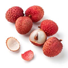 lychee isolated on white background