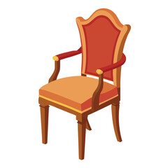 armchair isolated on white background