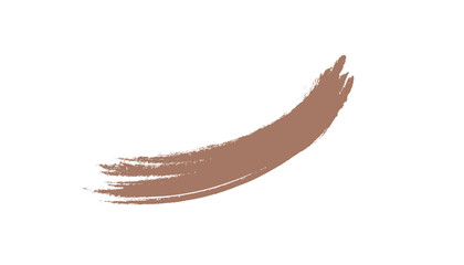 Mocha Mousse Color of the Year 2025 Swatch. Vector grunge brush stroke