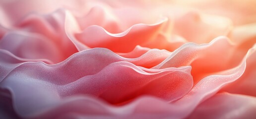 Obraz premium Soft pink rose petals close-up, sunlit, delicate texture.