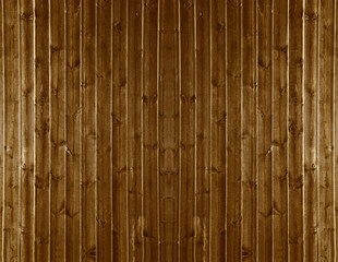 varnished wooden wall floor fence made of many painted pine tree planks. brown wood planks texture, Brown wood texture table background . Board timber plywood pine. natural backdrop.