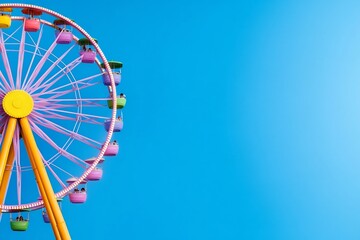 Fototapeta premium Vibrant Carnival Scene with Ferris Wheel and Lively Crowds for Event Promotions