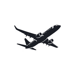 Fototapeta premium Airplane silhouette isolated on white