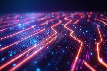 Sleek Brain Visual with Glowing Data Threads in Digital Transformation Concept